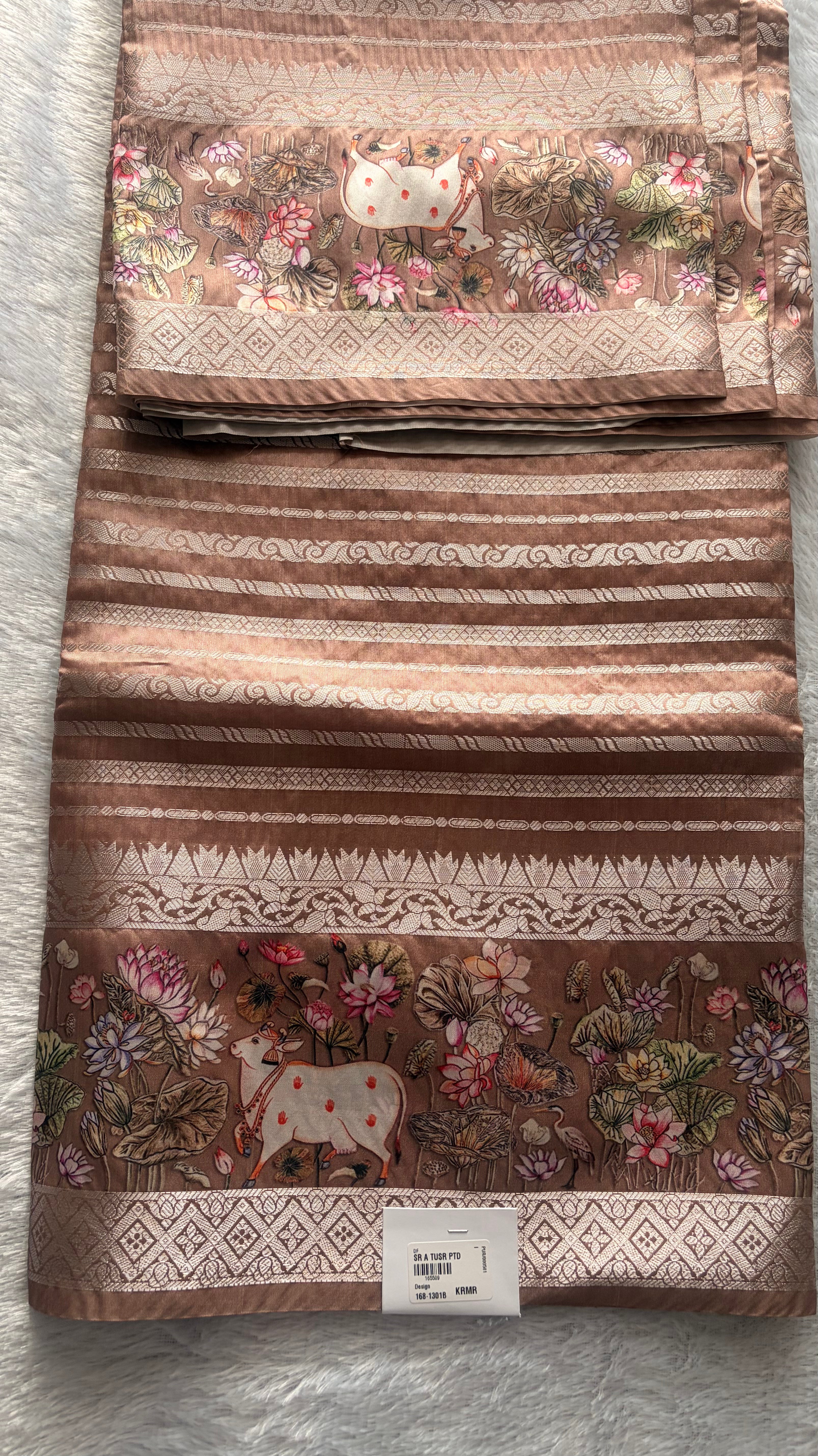 Light brown Tussr silk