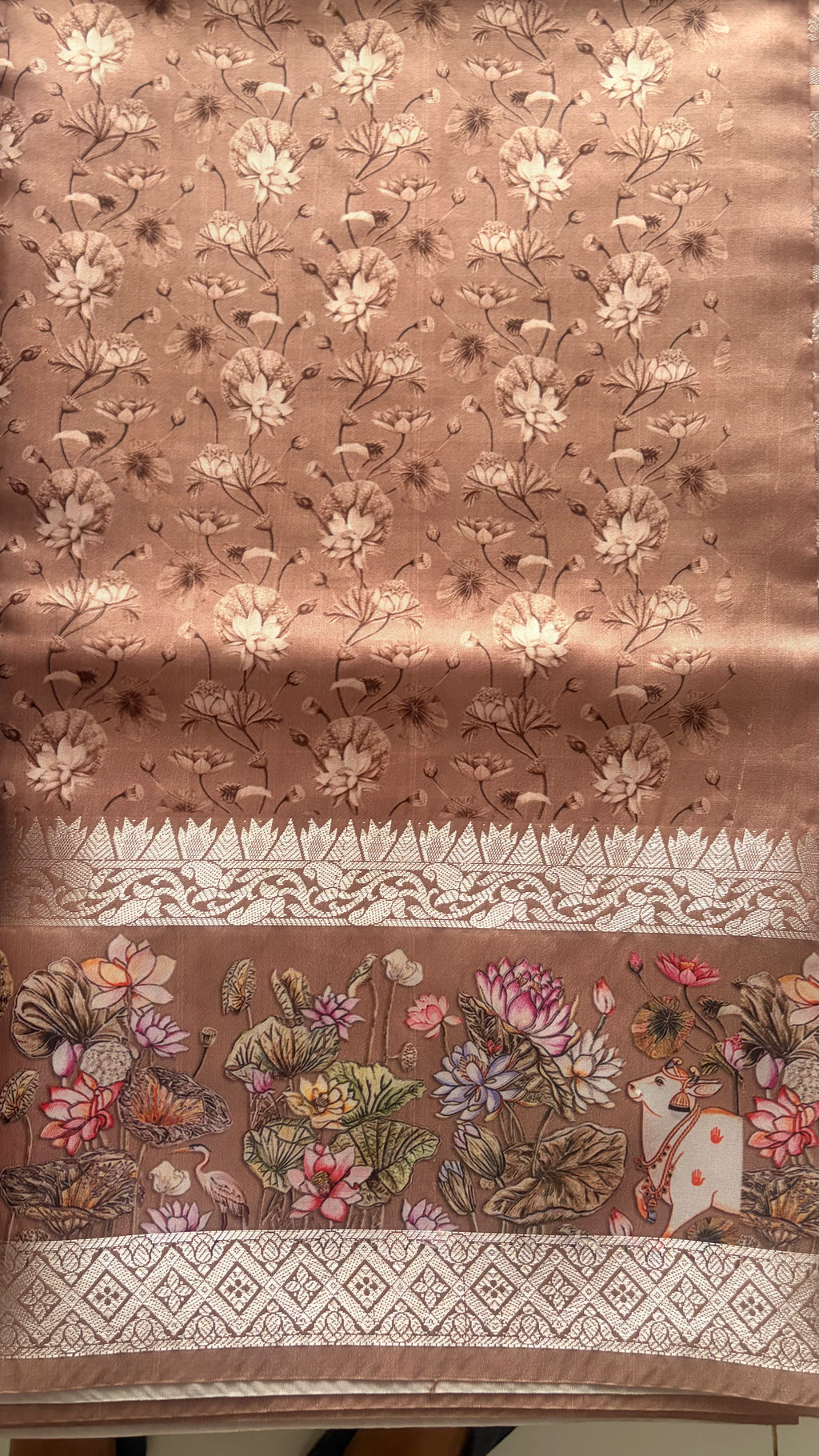 Light brown Tussr silk