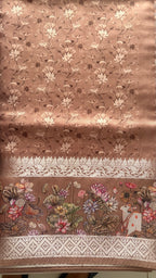 Light brown Tussr silk