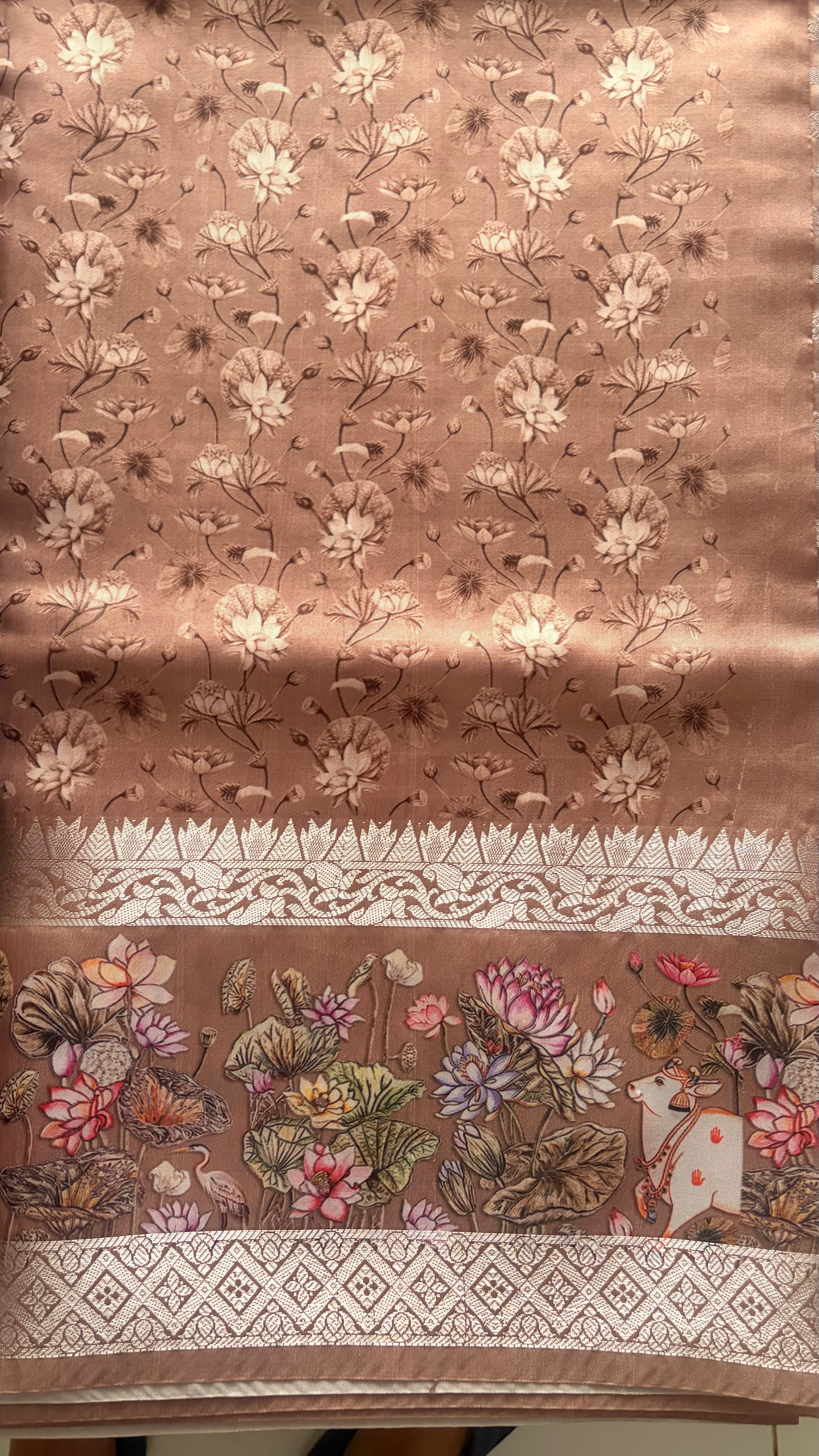 Light brown Tussr silk