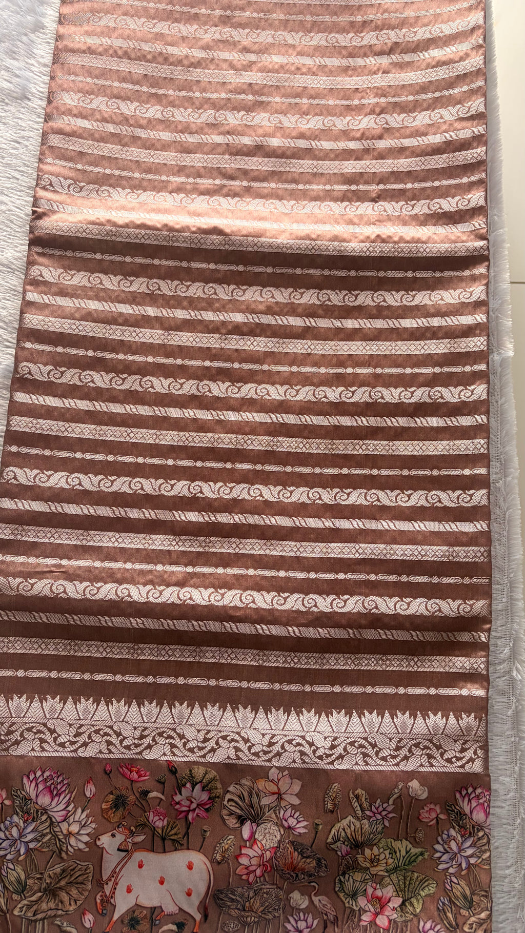 Light brown Tussr silk