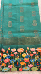 Blue silk saree