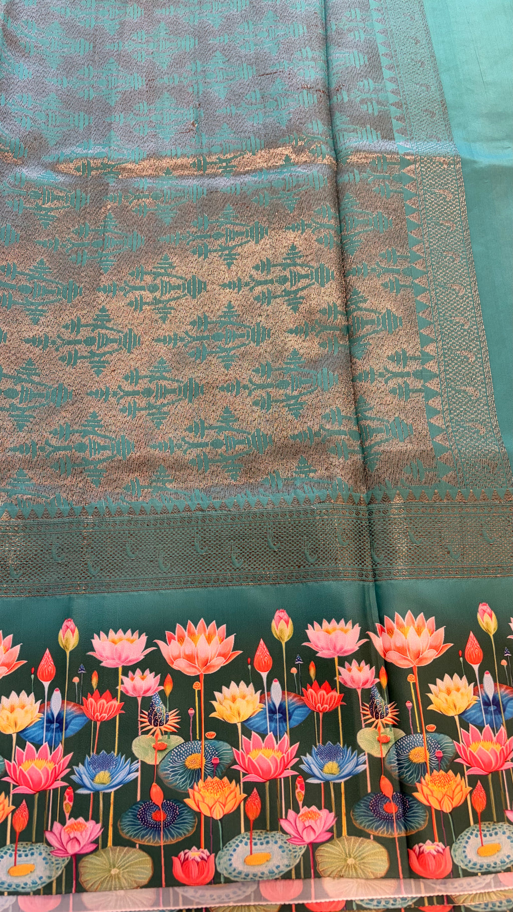 Blue silk saree