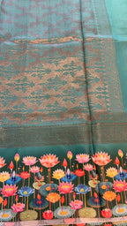 Blue silk saree