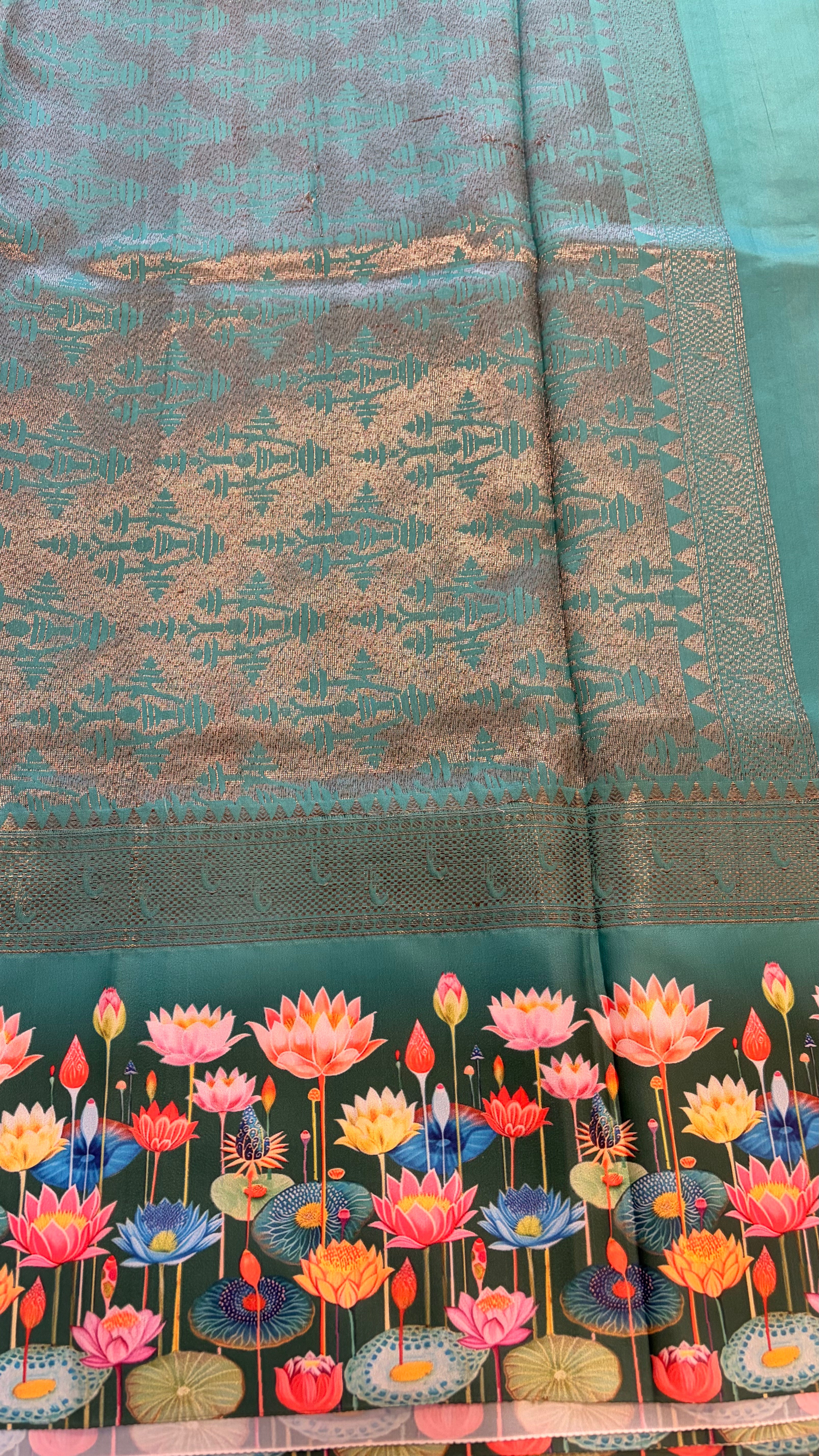 Blue silk saree