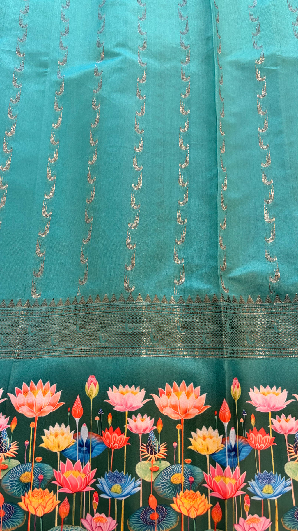 Blue silk saree