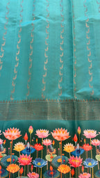 Blue silk saree