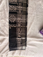 Black and Purple Batik print sarees
