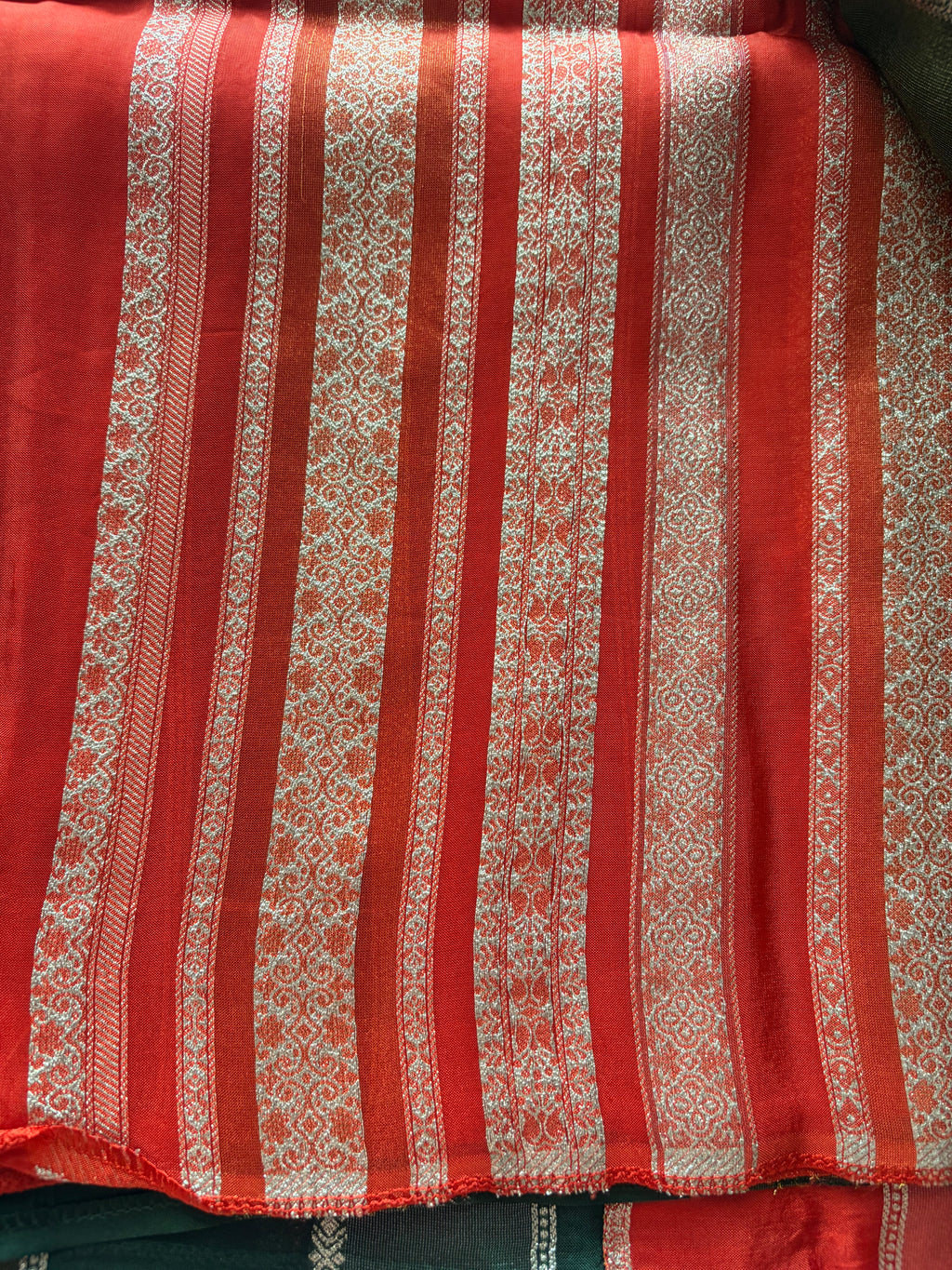 Orange crape organza