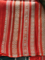 Orange crape organza