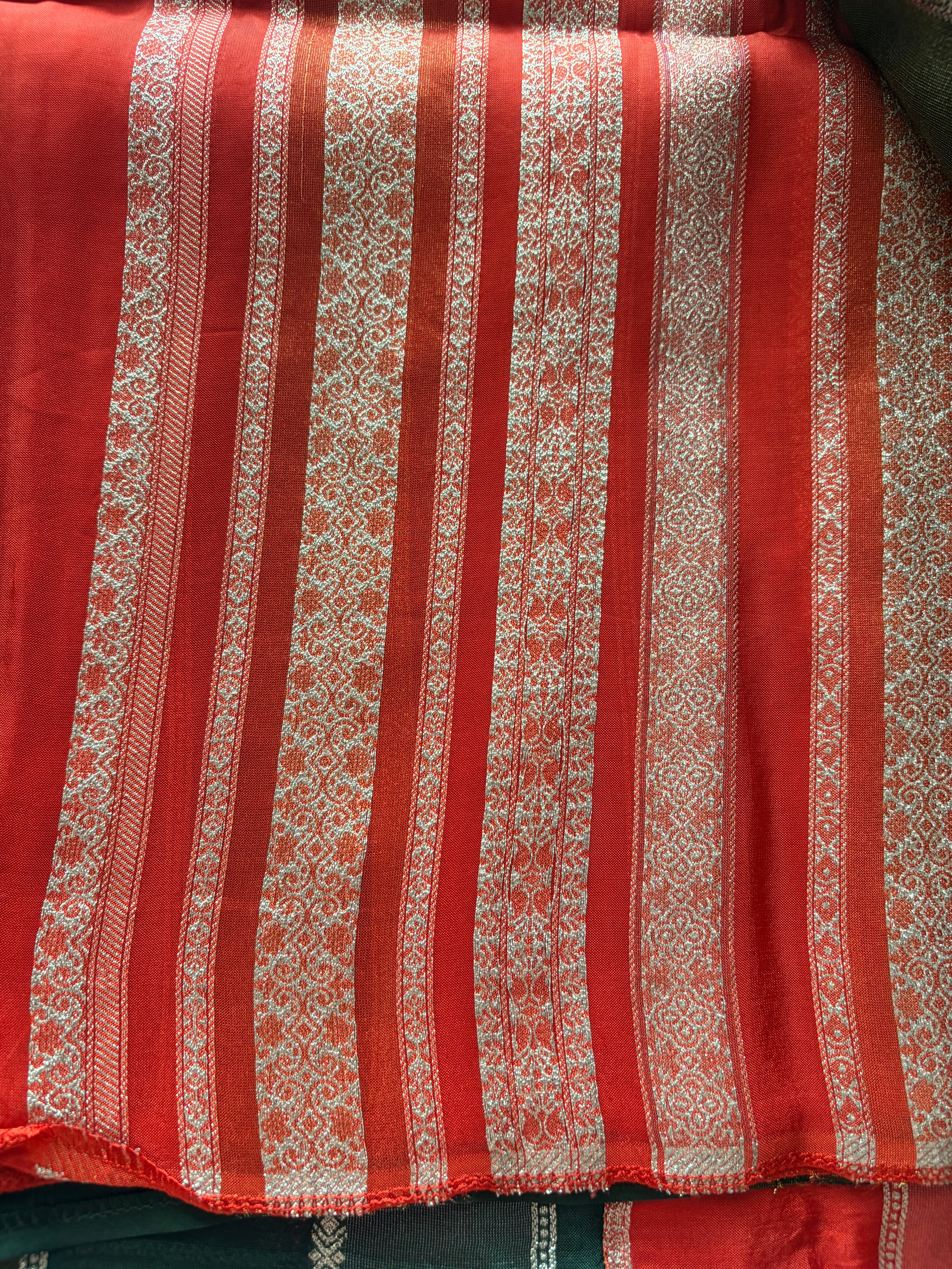 Orange crape organza