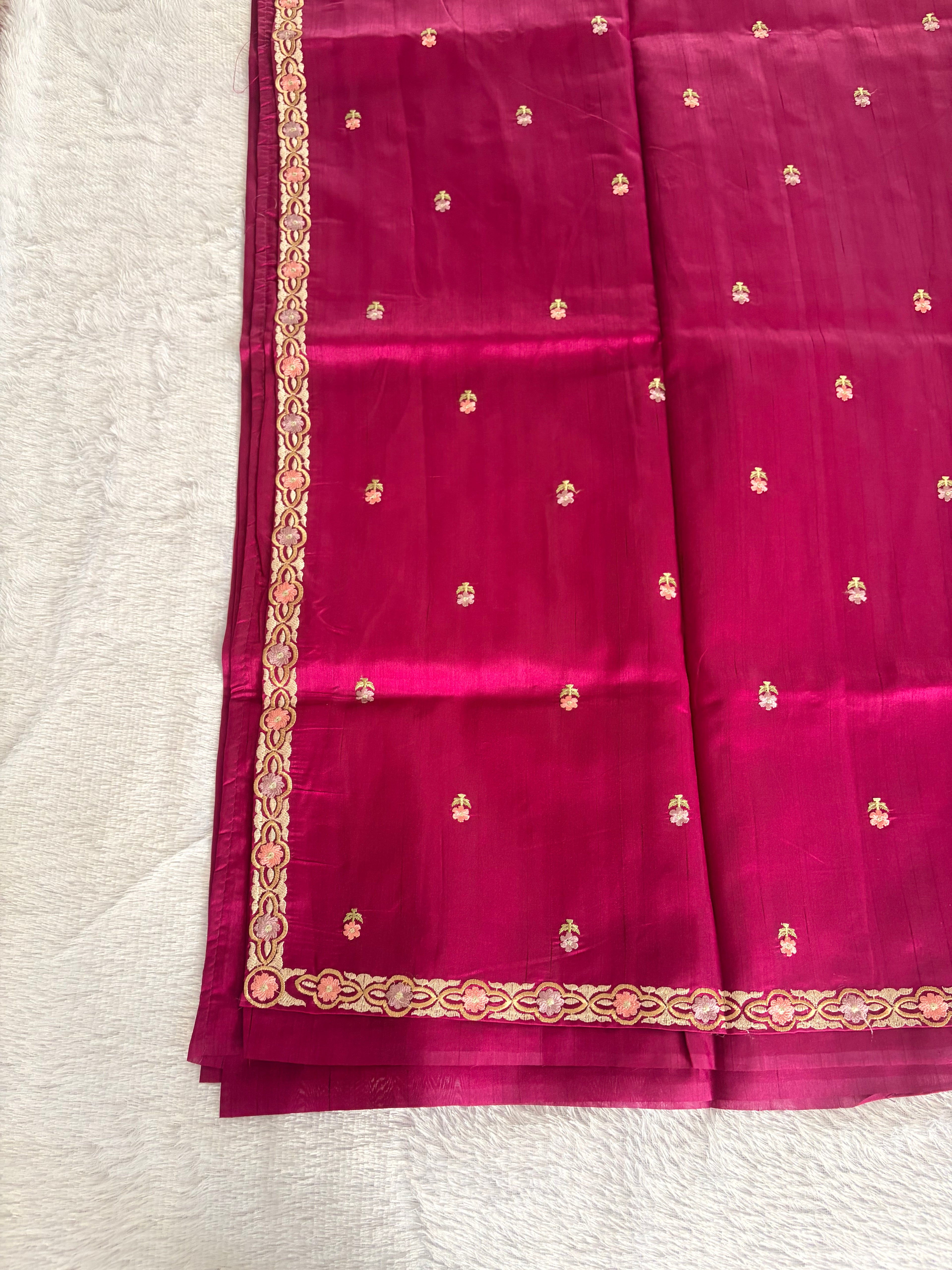 MajentaTussr Designer saree