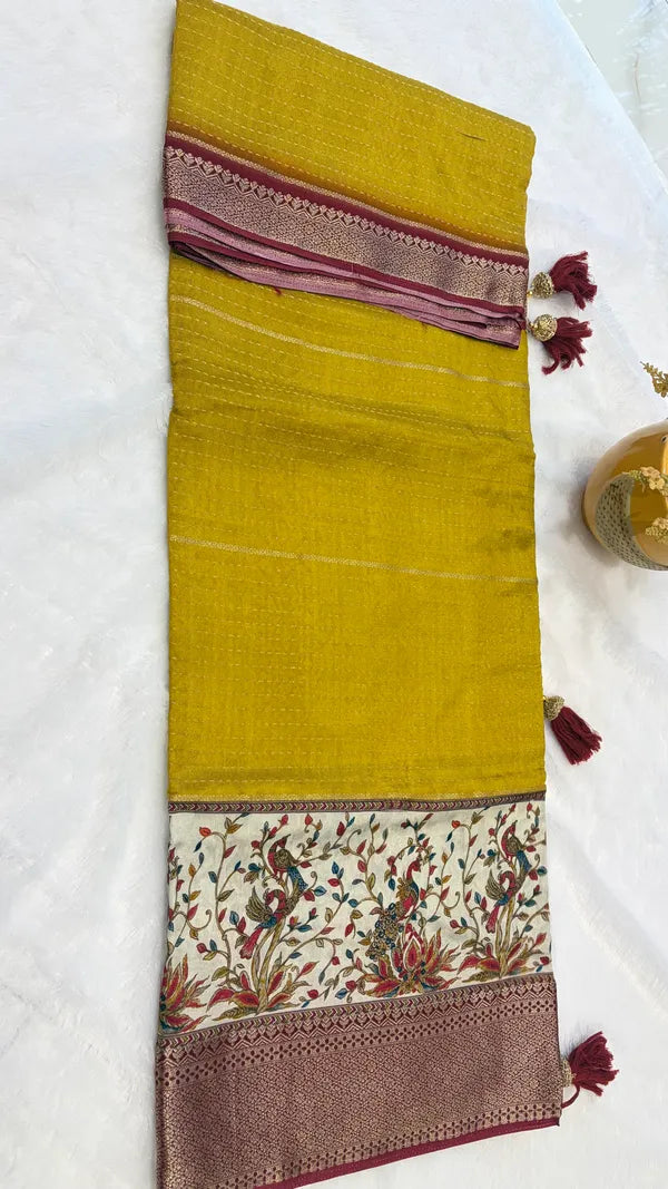 MULTICOLOR SOFT SILK  SAREE