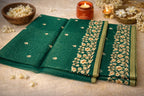 GREEN TISSUE SILK SAREE