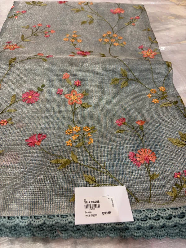 MULTICOLOR TISSUE SAREE