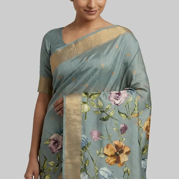 MULTICOLOR SILK  SAREE